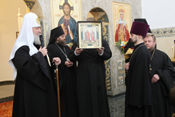 Посещение Святейшим Патриархом Кириллом храма св. равноапостольной княгини Ольги