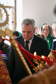 Юрий Сергеевич Шалимов за богослужением