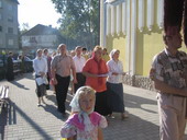 Крестный ход во время освящения храма